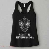 Conspiracy Theory Resist The Reptilian Agenda Women's Tank Top thumb 3