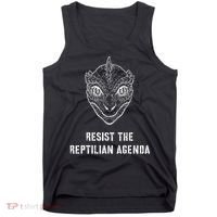 Conspiracy Theory Resist The Reptilian Agenda Tank Top thumb 0
