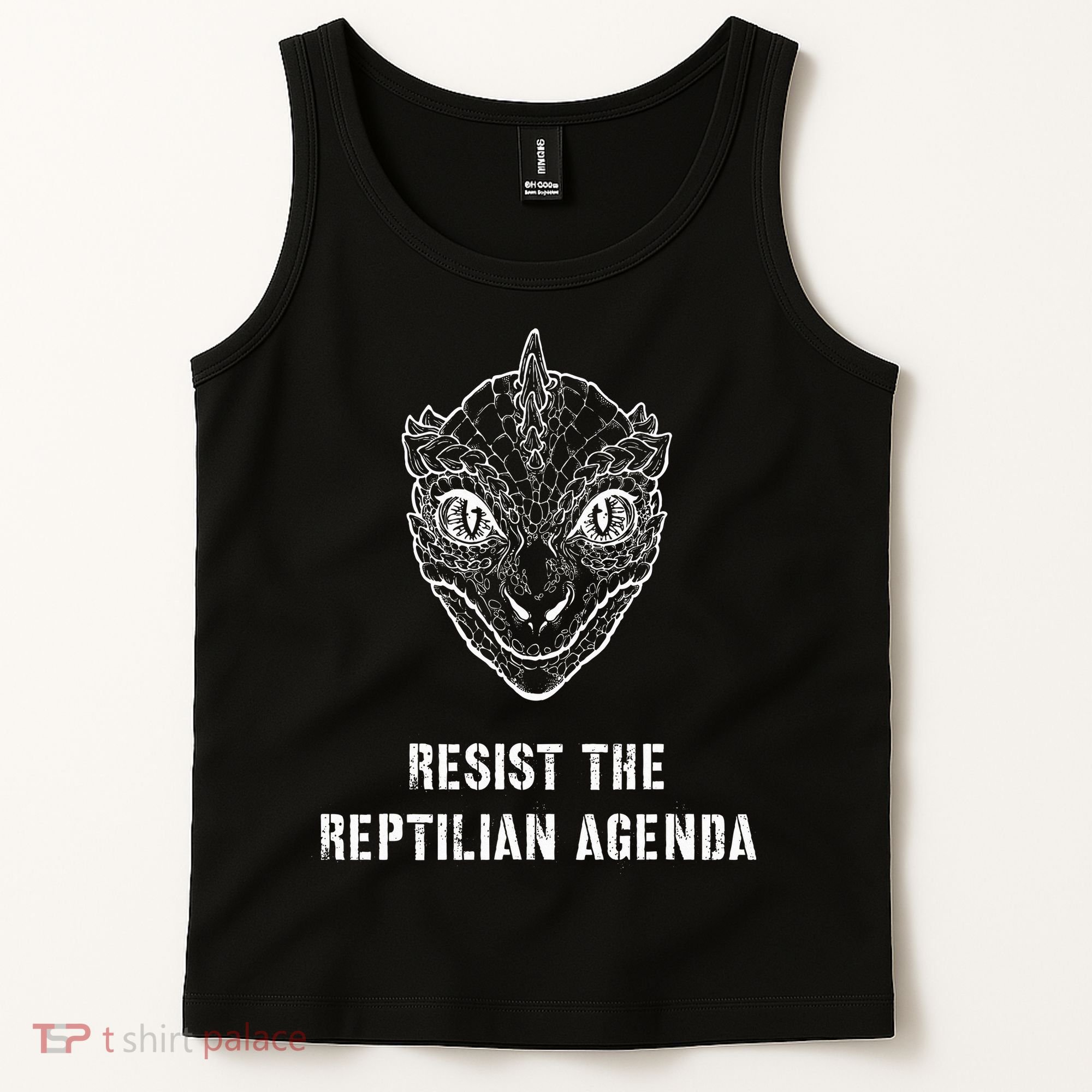 Conspiracy Theory Resist The Reptilian Agenda Tank Top