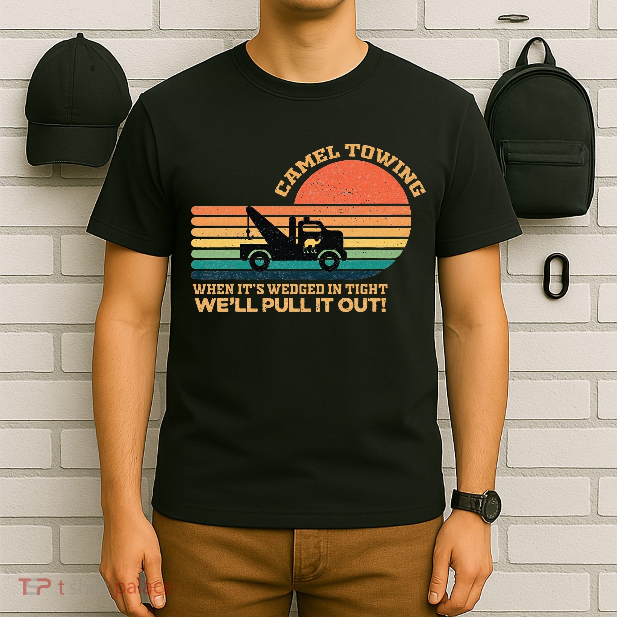 Camel Towing Retro Adult Humor Saying Funny T-Shirt