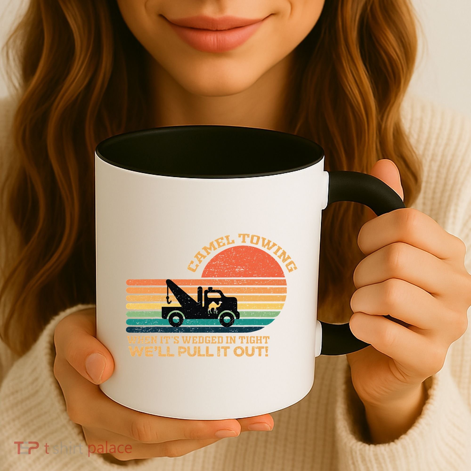 Camel Towing Retro Adult Humor Saying Funny Coffee Mug