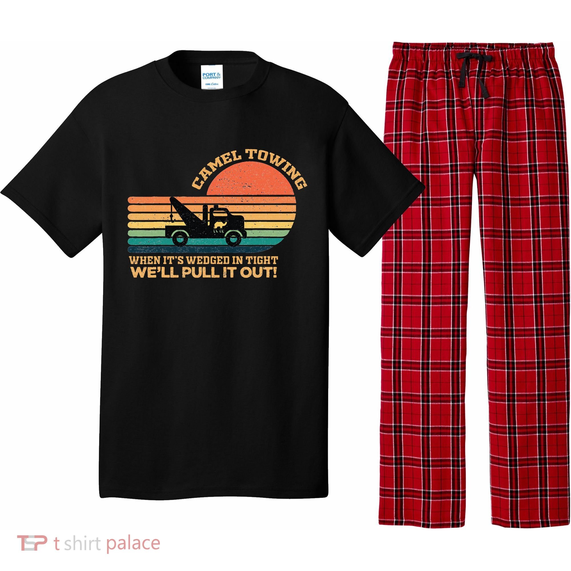 Camel Towing Retro Adult Humor Saying Funny Pajama Set
