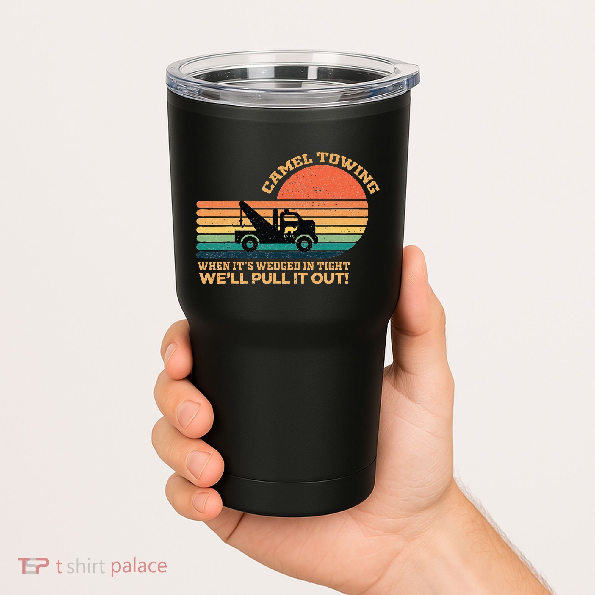 Camel Towing Retro Adult Humor Saying Funny Tumbler