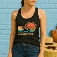 Camel Towing Retro Adult Humor Saying Funny Women's Tank Top thumb 2
