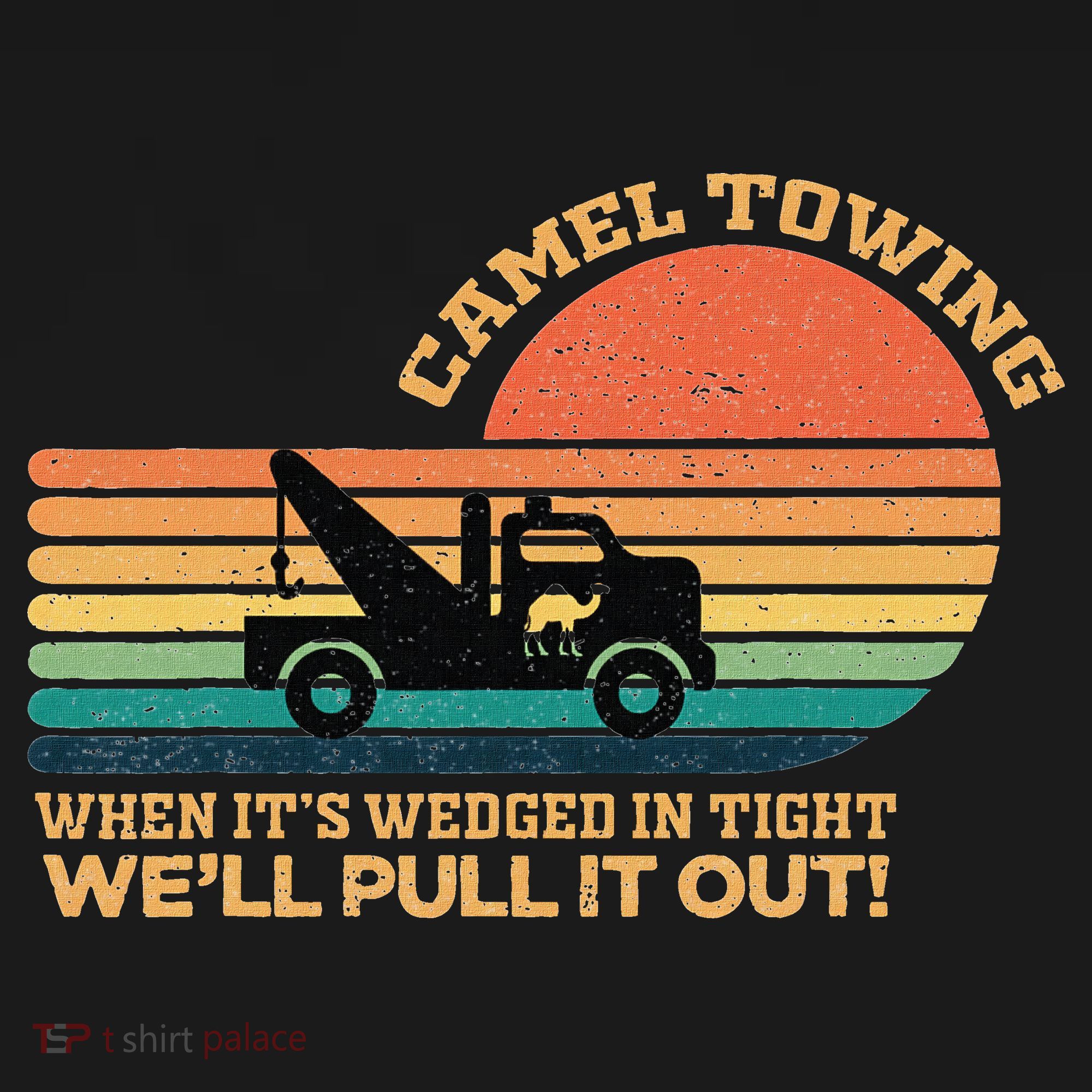 Camel Towing Retro Adult Humor Saying Funny Women's Tank Top