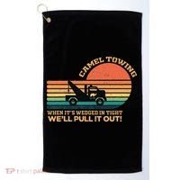 Camel Towing Retro Adult Humor Saying Funny Golf Towel thumb 0