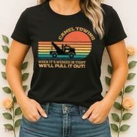 Camel Towing Retro Adult Humor Saying Funny Women's T-Shirt thumb 2