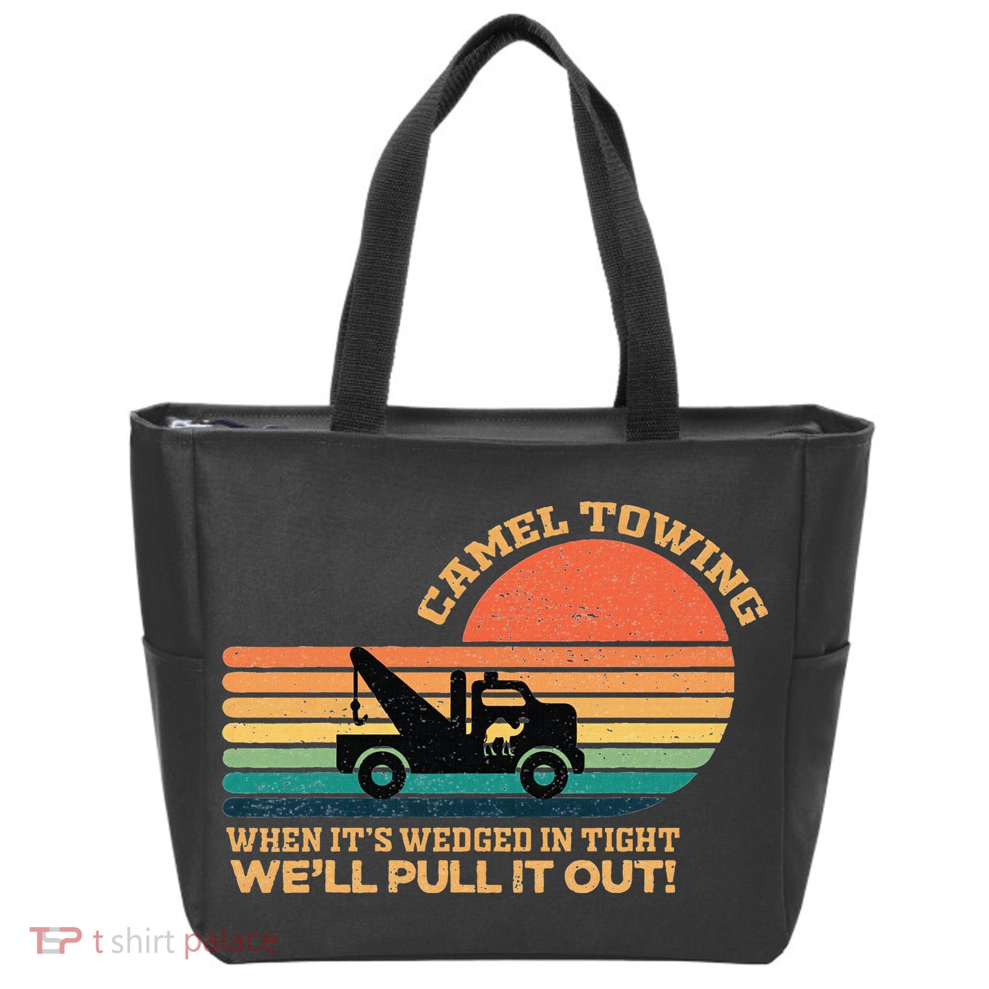 Camel Towing Retro Adult Humor Saying Funny Tote Bag