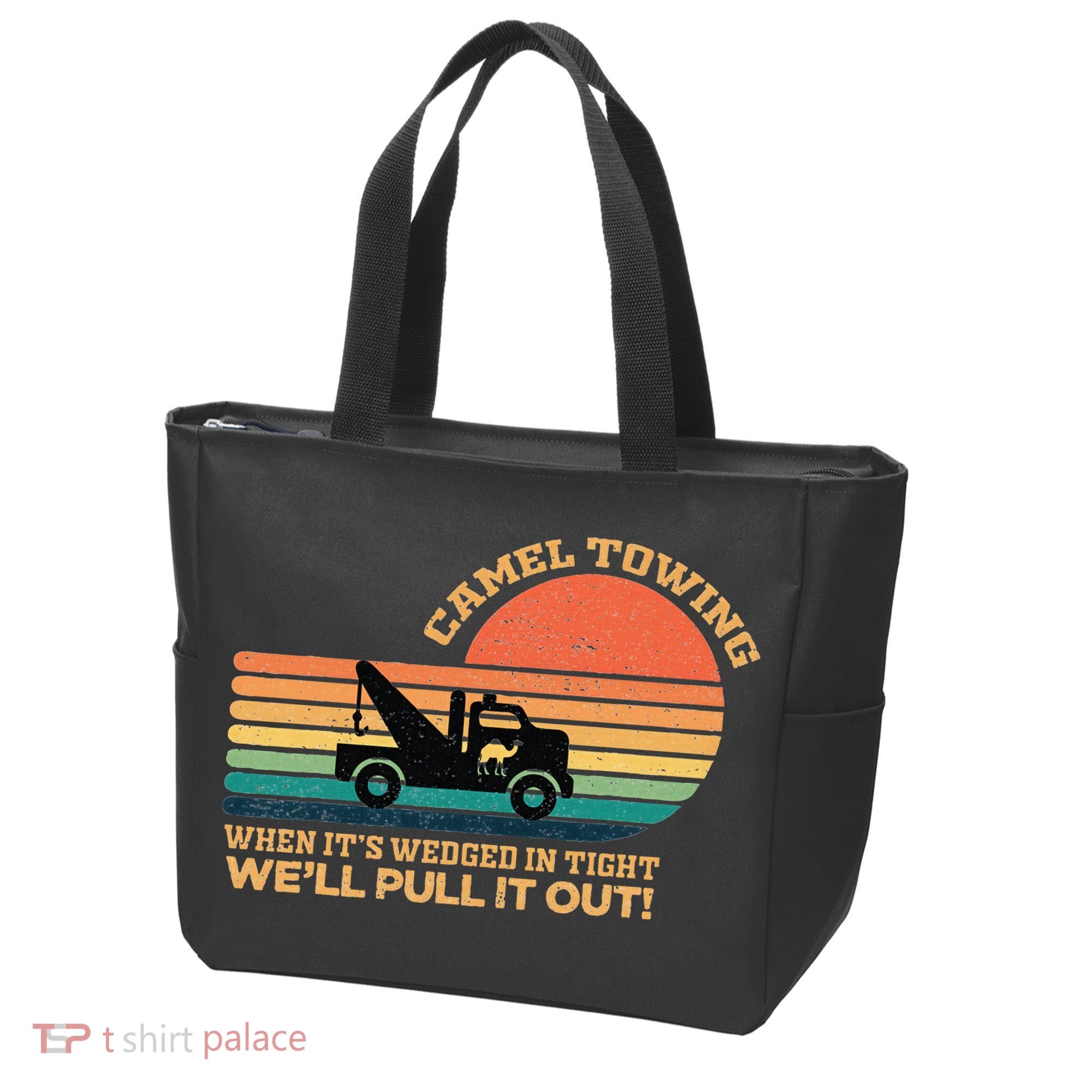 Camel Towing Retro Adult Humor Saying Funny Tote Bag