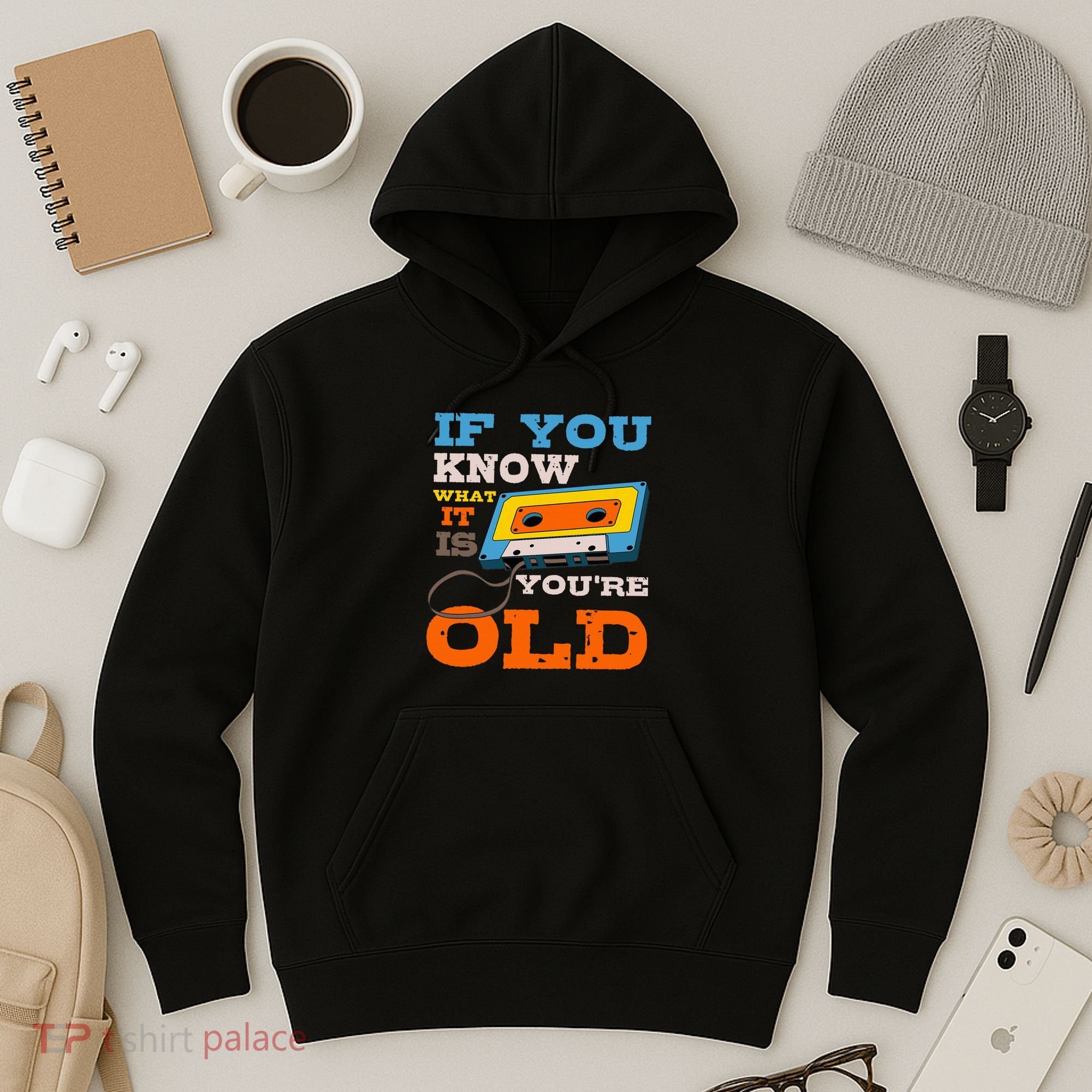 Cassette Tape Radio 70S 80S 90S Music Lover Hoodie