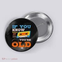 Cassette Tape Radio 70S 80S 90S Music Lover Button thumb 0