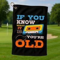 Cassette Tape Radio 70S 80S 90S Music Lover Golf Towel thumb 1