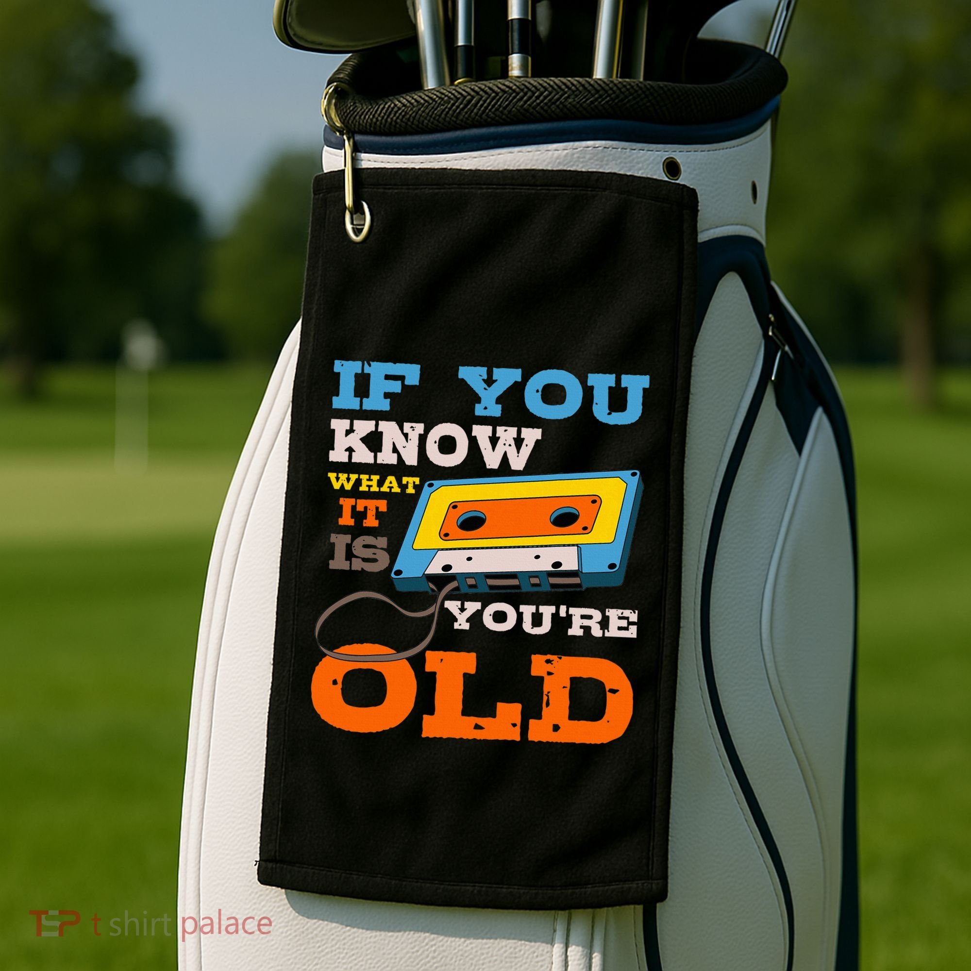 Cassette Tape Radio 70S 80S 90S Music Lover Golf Towel