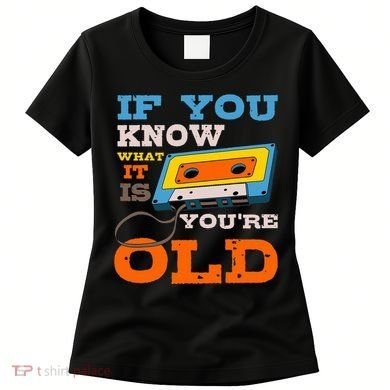 Cassette Tape Radio 70S 80S 90S Music Lover Women's T-Shirt