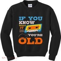 Cassette Tape Radio 70S 80S 90S Music Lover Kids Sweatshirt thumb 0