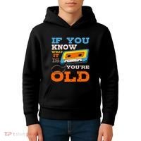 Cassette Tape Radio 70S 80S 90S Music Lover Kids Hoodie thumb 4