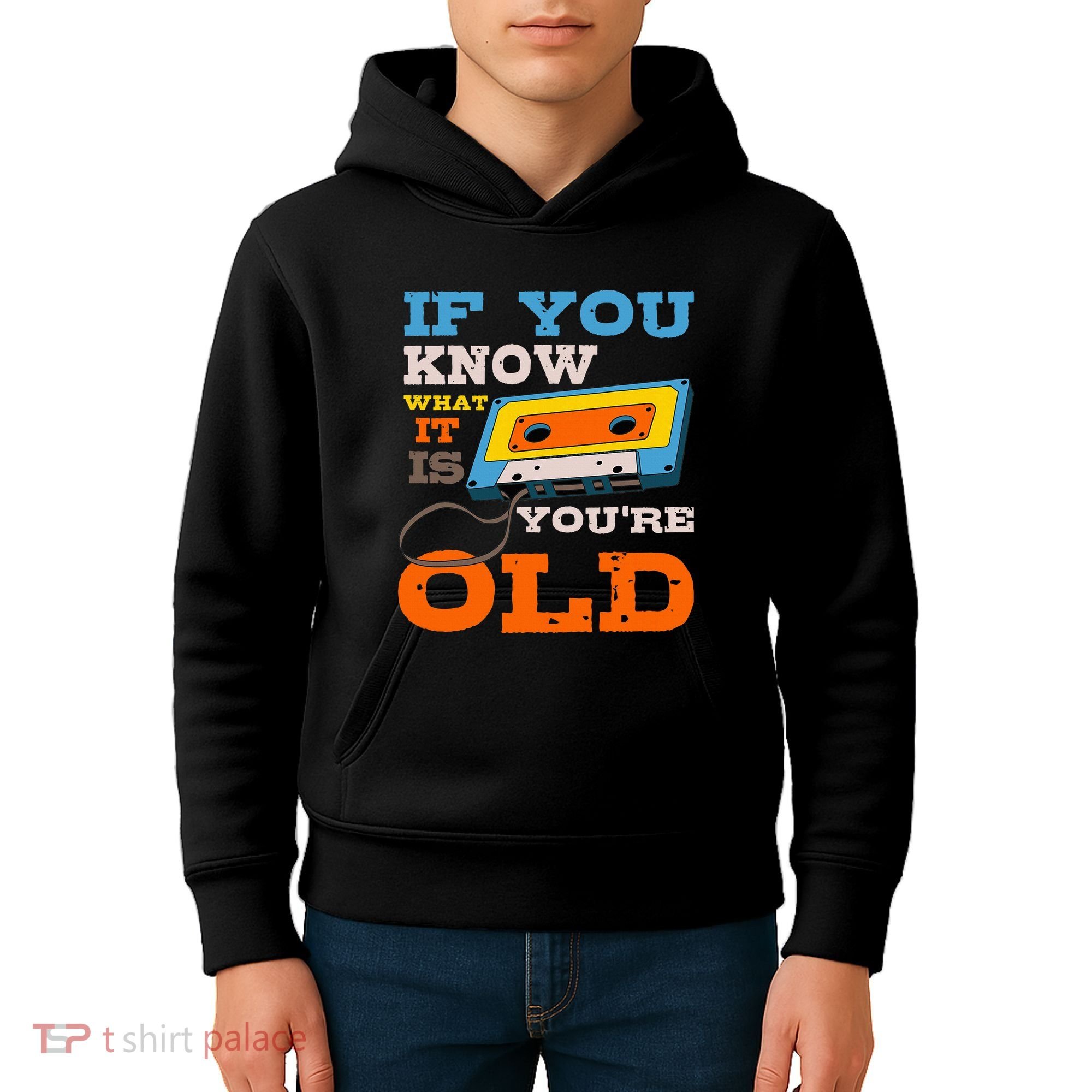 Cassette Tape Radio 70S 80S 90S Music Lover Kids Hoodie