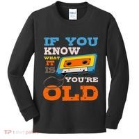 Cassette Tape Radio 70S 80S 90S Music Lover Kids Long Sleeve Shirt thumb 0