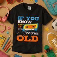 Cassette Tape Radio 70S 80S 90S Music Lover Kids T-Shirt thumb 3
