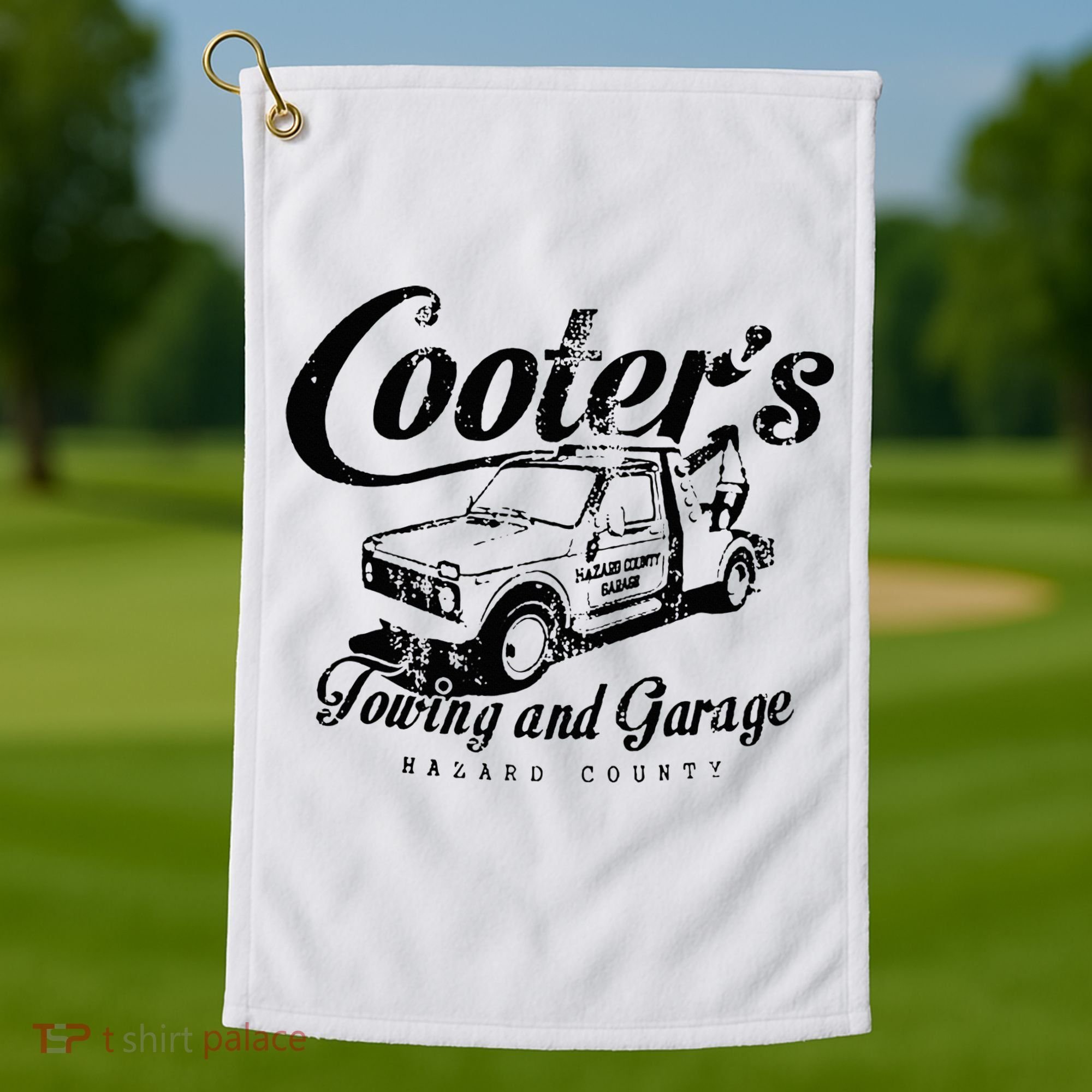 Cooters Towing & Repair Garage Golf Towel