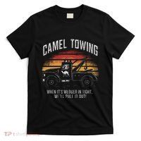 Camel Towing Retro Adult Humor Saying T-Shirt thumb 0