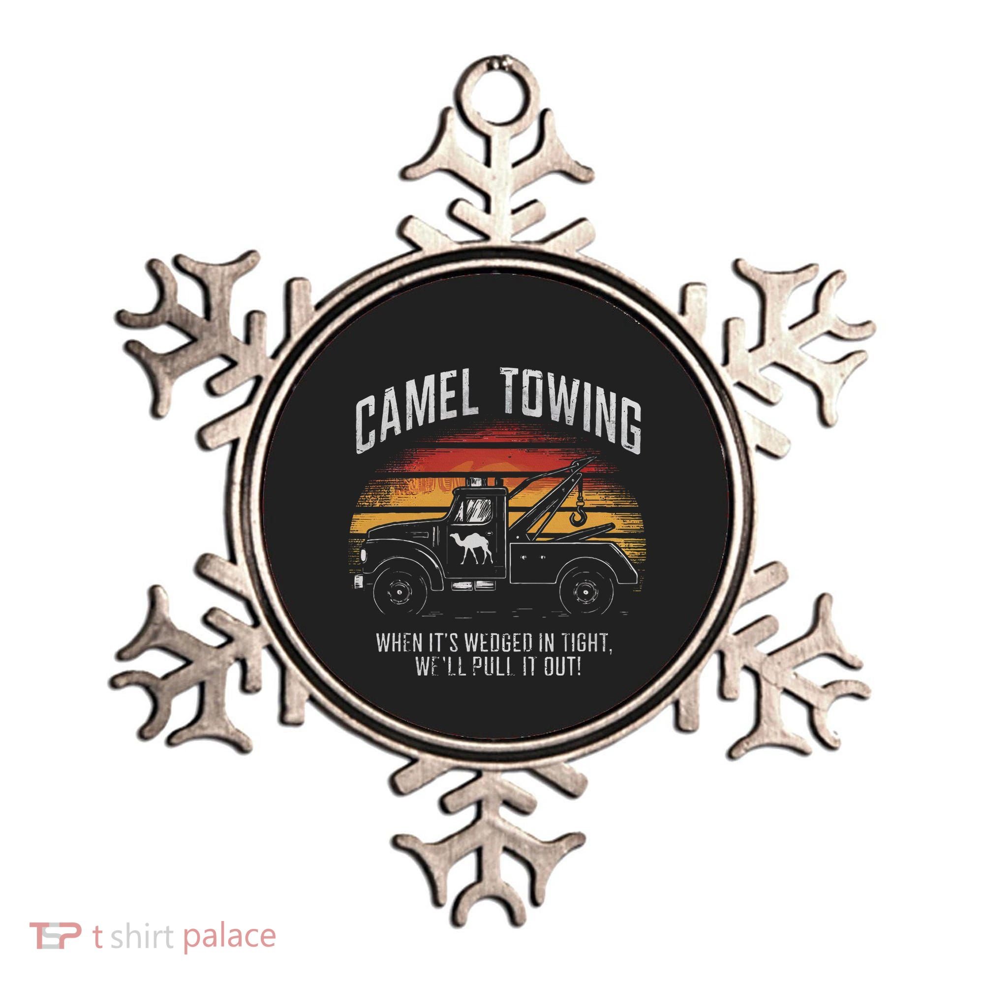 Camel Towing Retro Adult Humor Saying Ornament