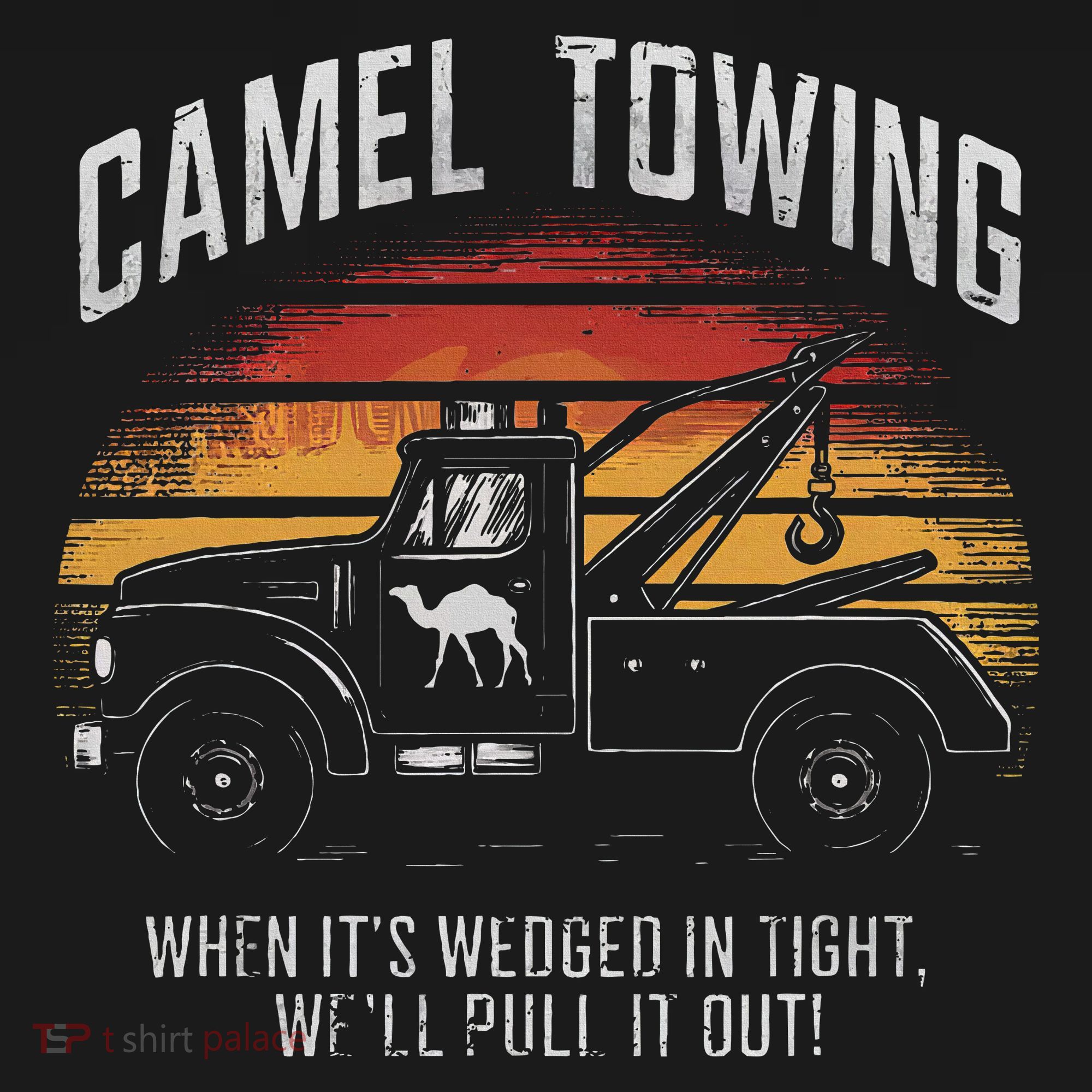 Camel Towing Retro Adult Humor Saying Baby Bodysuit
