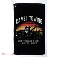Camel Towing Retro Adult Humor Saying Golf Towel thumb 0