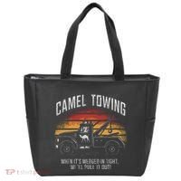 Camel Towing Retro Adult Humor Saying Tote Bag thumb 0