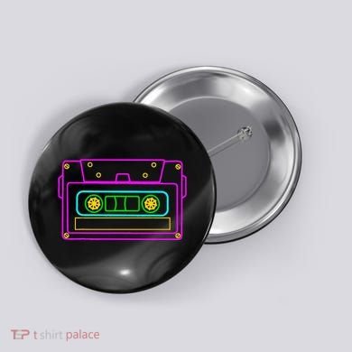 Cassette Tape Retro Vintage Old School 70S 80S 90S Button