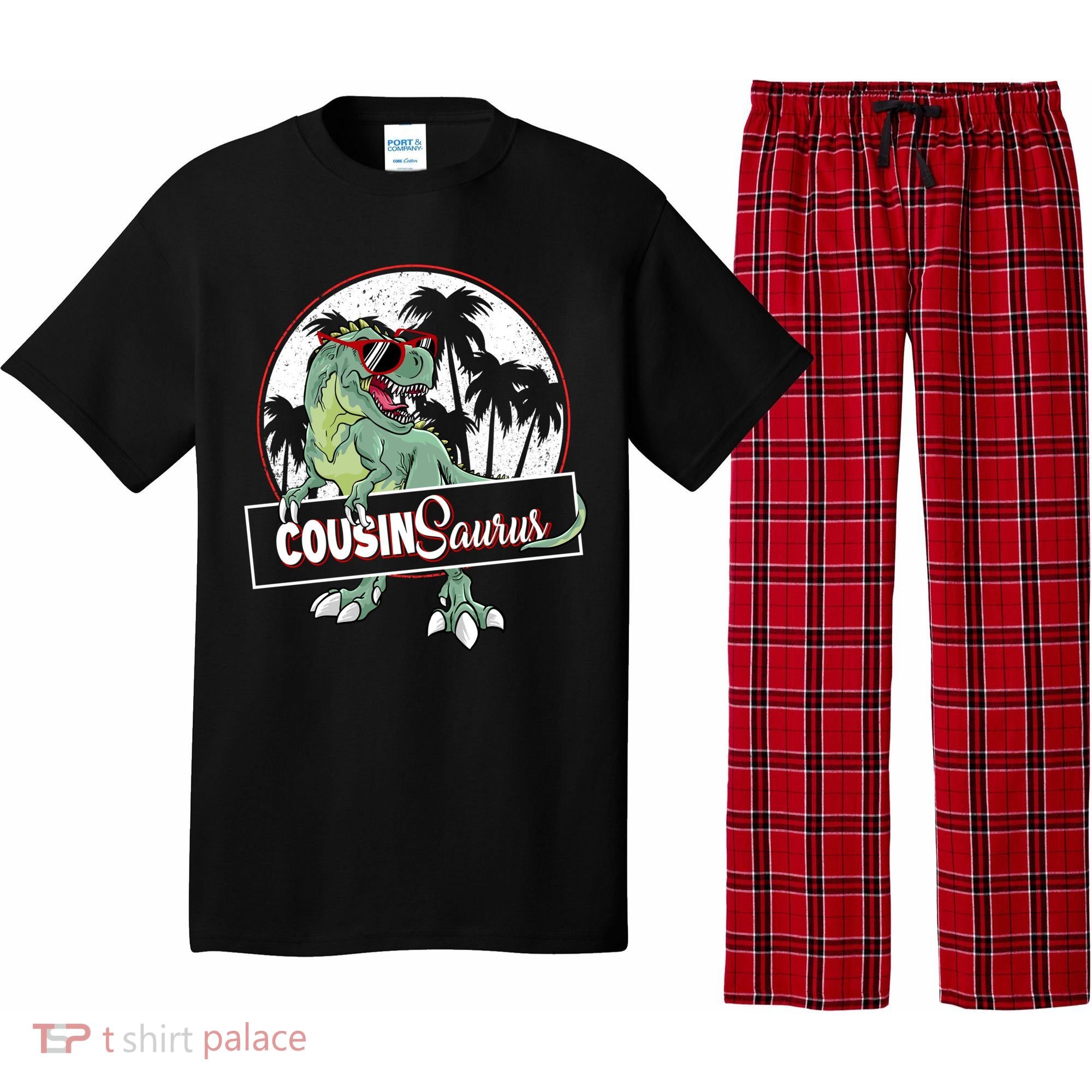 Cousinsaurus T Rex Dinosaur Cousin Saurus Boy Family Gift Pajama Set