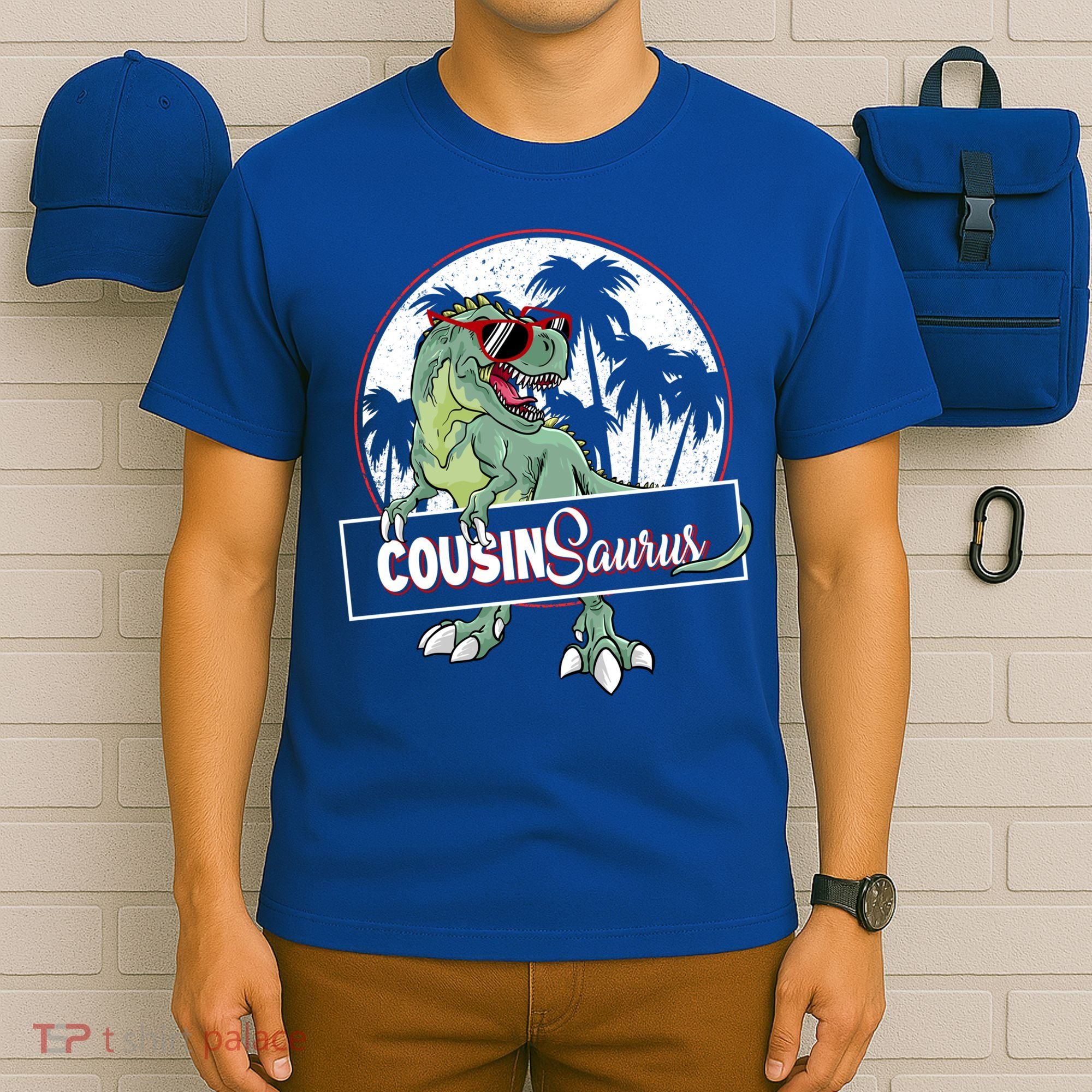 Cousinsaurus T Rex Dinosaur Cousin Saurus Boy Family Gift T-Shirt