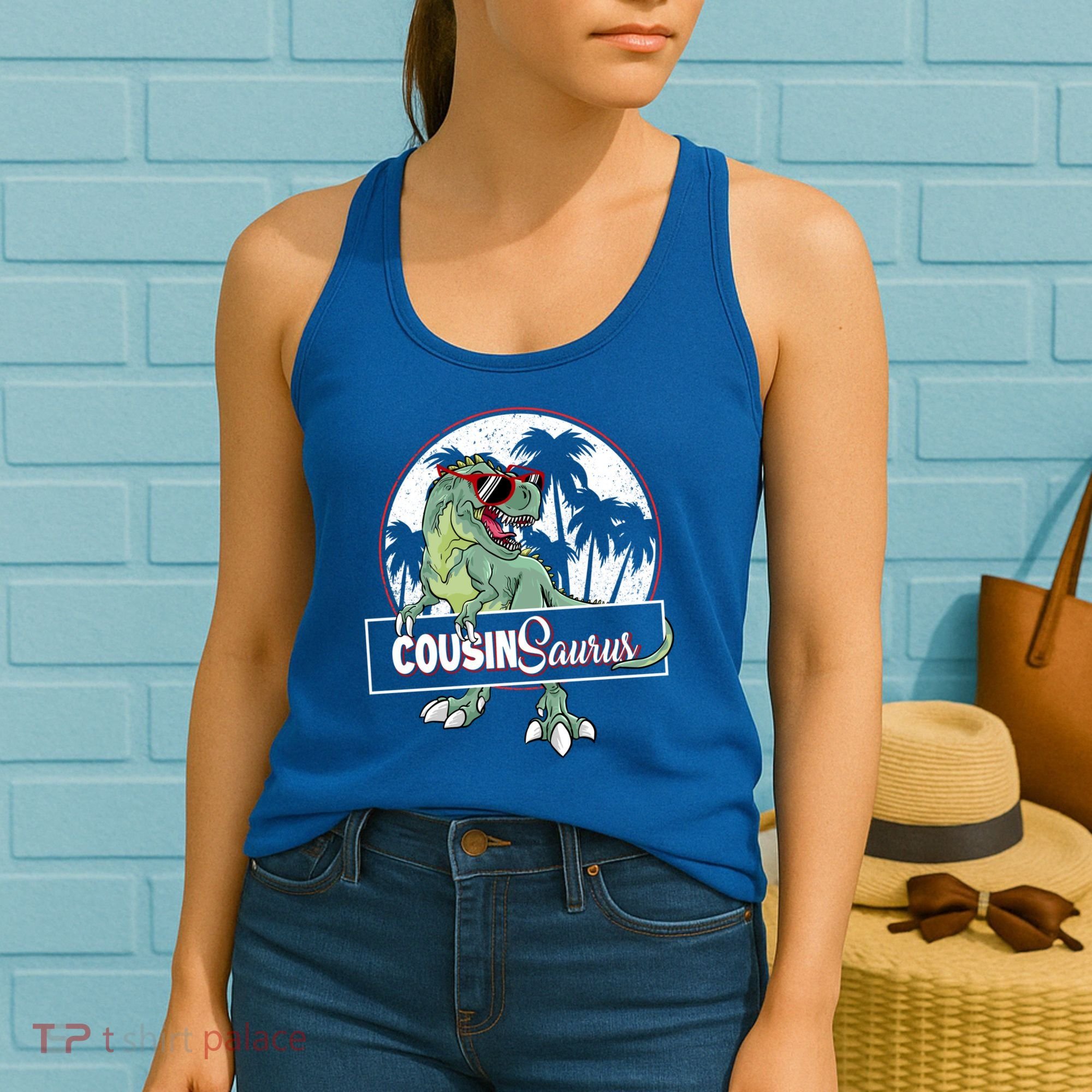 Cousinsaurus T Rex Dinosaur Cousin Saurus Boy Family Gift Women's Tank Top