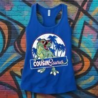 Cousinsaurus T Rex Dinosaur Cousin Saurus Boy Family Gift Women's Tank Top thumb 3