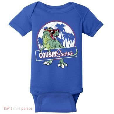Cousinsaurus T Rex Dinosaur Cousin Saurus Boy Family Gift Baby Bodysuit