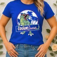 Cousinsaurus T Rex Dinosaur Cousin Saurus Boy Family Gift Women's T-Shirt thumb 2