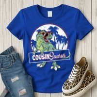 Cousinsaurus T Rex Dinosaur Cousin Saurus Boy Family Gift Women's T-Shirt thumb 3