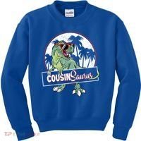 Cousinsaurus T Rex Dinosaur Cousin Saurus Boy Family Gift Kids Sweatshirt thumb 0