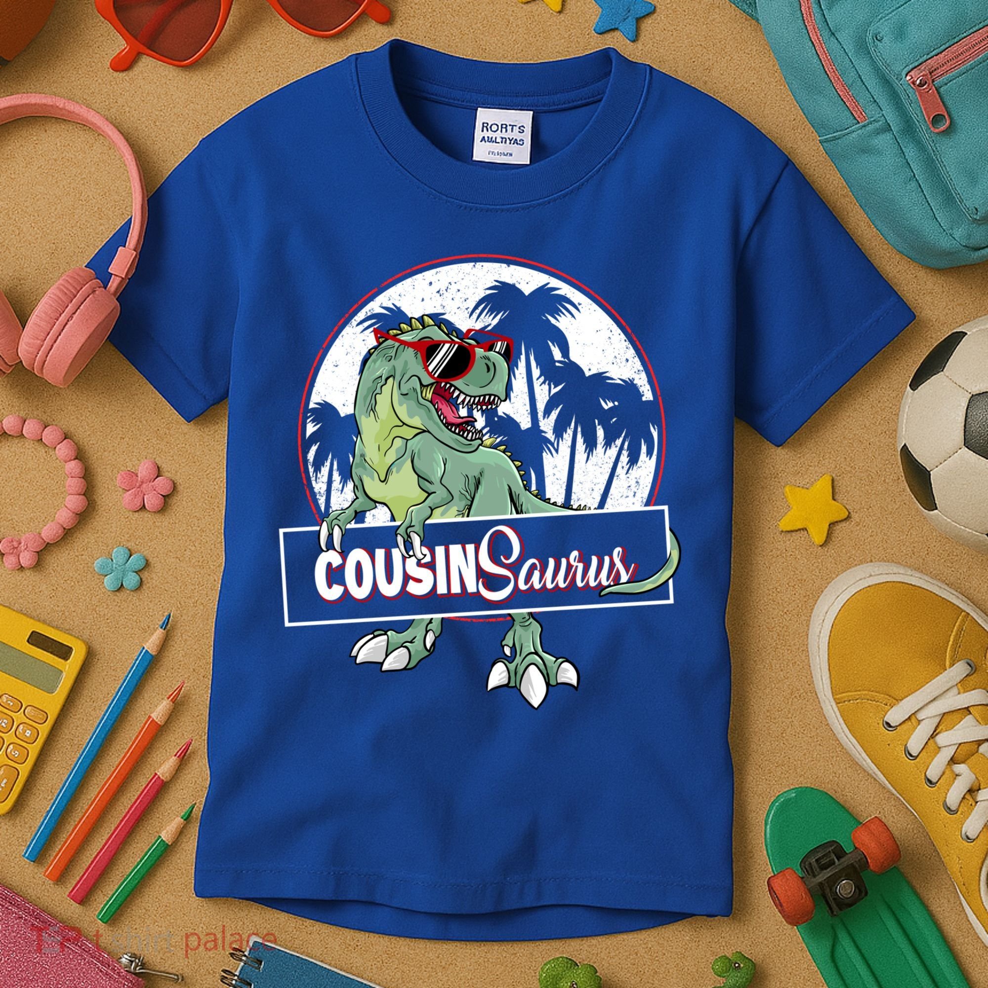 Cousinsaurus T Rex Dinosaur Cousin Saurus Boy Family Gift Kids T-Shirt