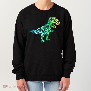 Cute T Rex Dinosaur Lover Polka Dot Pattern International Dot Day Gift Women's Sweatshirt