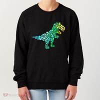 Cute T Rex Dinosaur Lover Polka Dot Pattern International Dot Day Gift Women's Sweatshirt thumb 0