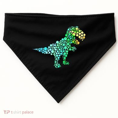 Cute T Rex Dinosaur Lover Polka Dot Pattern International Dot Day Gift USA-Made Doggie Bandana