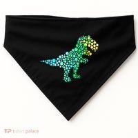 Cute T Rex Dinosaur Lover Polka Dot Pattern International Dot Day Gift USA-Made Doggie Bandana thumb 0