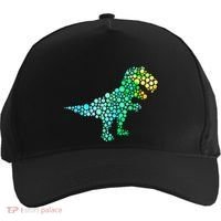 Cute T Rex Dinosaur Lover Polka Dot Pattern International Dot Day Gift Five-Panel Snapback Cap thumb 0