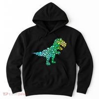 Cute T Rex Dinosaur Lover Polka Dot Pattern International Dot Day Gift Hoodie thumb 0