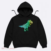 Cute T Rex Dinosaur Lover Polka Dot Pattern International Dot Day Gift Hoodie thumb 0
