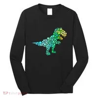 Cute T Rex Dinosaur Lover Polka Dot Pattern International Dot Day Gift Long Sleeve Shirt thumb 0