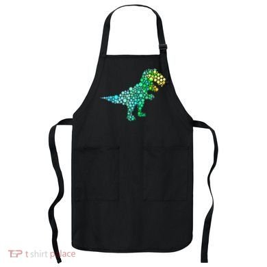 Cute T Rex Dinosaur Lover Polka Dot Pattern International Dot Day Gift Apron