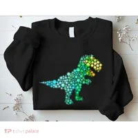 Cute T Rex Dinosaur Lover Polka Dot Pattern International Dot Day Gift Sweatshirt thumb 2