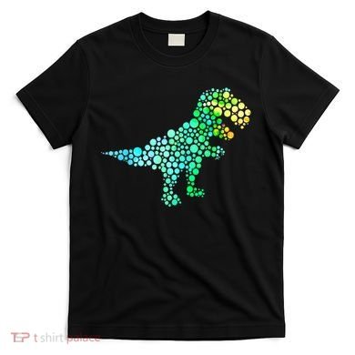 Cute T Rex Dinosaur Lover Polka Dot Pattern International Dot Day Gift T-Shirt